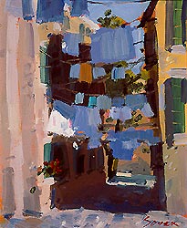 Painting- "Laundry Day, Venice"